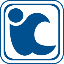 Логотип ООО «НПЦ „Интелком“», содержащий стилизованное изображение букв «i» и «c» в квадратной рамке со скругленными углами